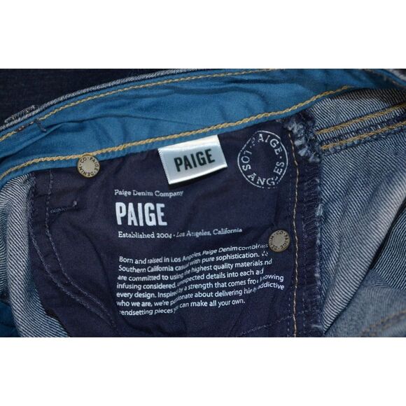 Paige Jeans 26 x‎ 31 Skyline  Reg Stretch Dark Distressed - Picture 6 of 8
